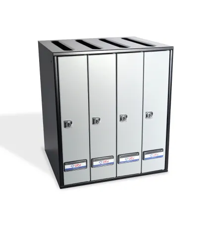 BUZON PRISMA SUPERIOR G4 CUERPO NEGRO PUERTA PLATA 400 x 349 x 300
